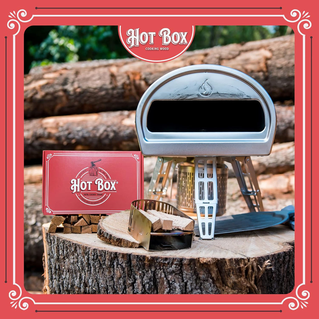 Kiln-Dried Cherry Cooking Wood, 6 Inch Mini-Cut Logs, 1 Box (350 Cubic Inches) Pack of 2 R867630