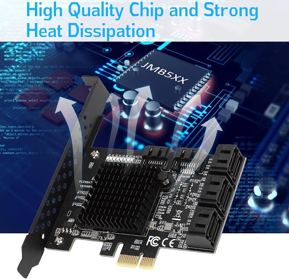 8 Ports PCI-E to SATA 3.0 Expansion Card with Driver Disc W9250