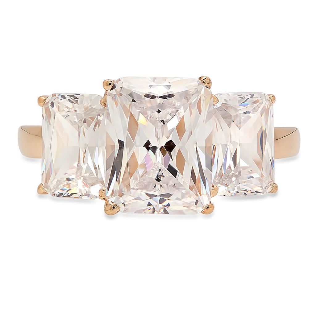 14K Yellow Gold Three-Stone Diamond Engagement Ring M2469