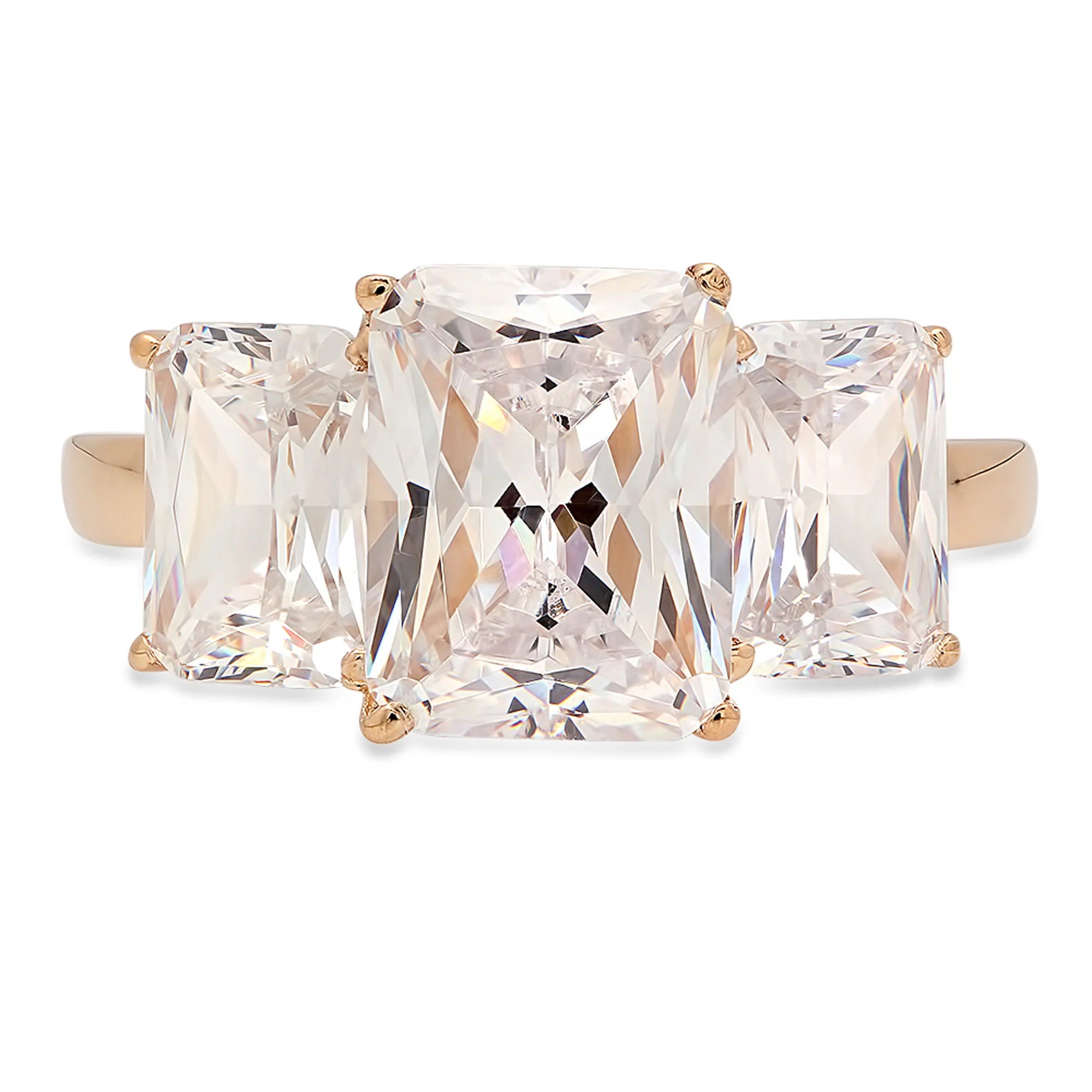 14K Yellow Gold Three-Stone Diamond Engagement Ring M2469