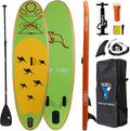 Kids Inflatable Stand Up Paddle Board with Hand Pump, Adjustable Aluminum Floating Paddle, Repair Kit, Rucksack and Bottom Fin D95527