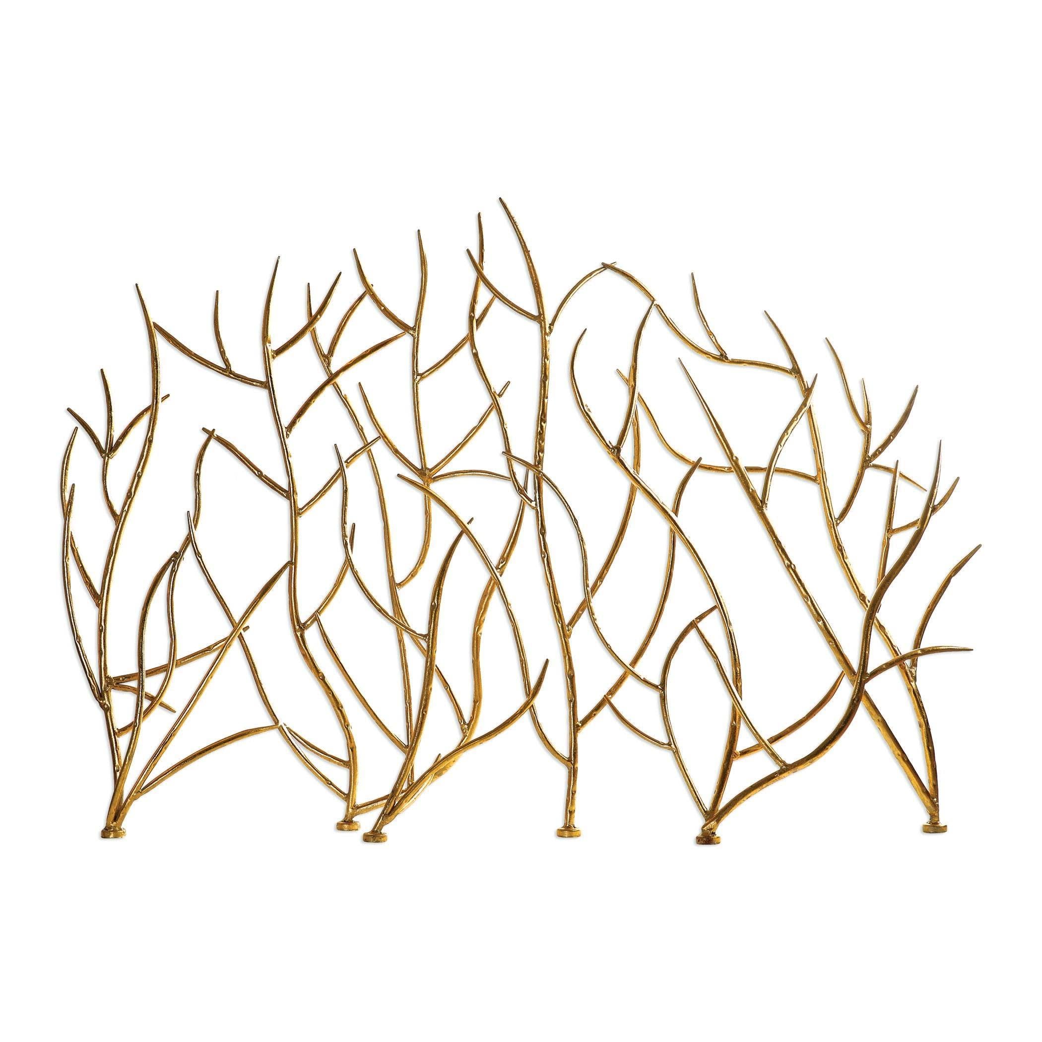 Iron Twig Metal Fireplace Screen L6251