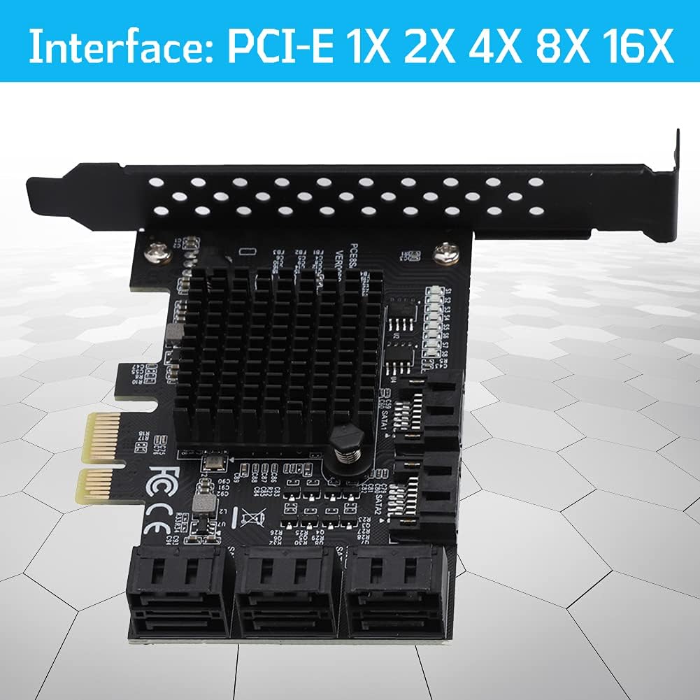 8 Ports PCI-E to SATA 3.0 Expansion Card with Driver Disc W9250