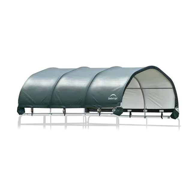 Green Powder Coated Corral Shelter B44749