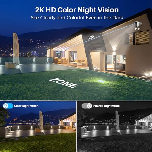 2K Color Night Vision Wireless Outdoor Security Camera M252263