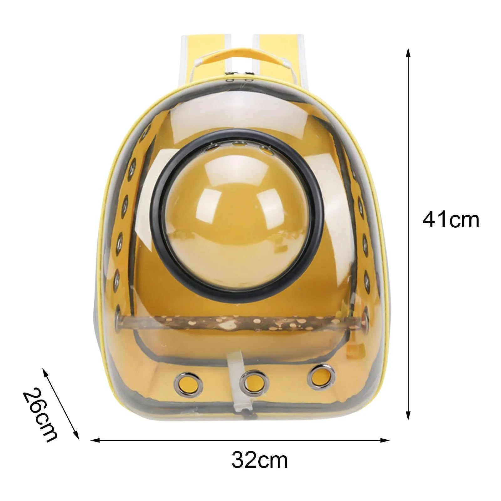 Green Yellow Transparent Bird Carrier with Perch W98019