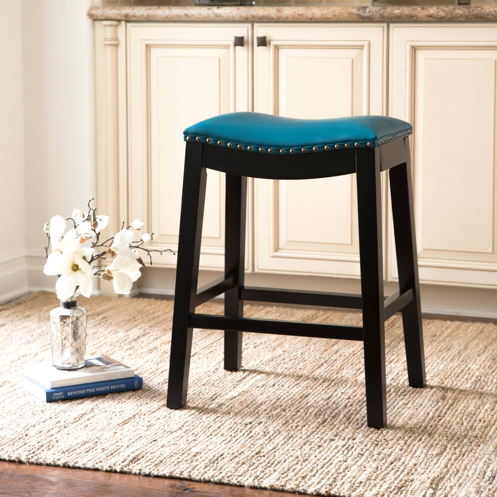 Red Bonded Leather Counter Stool N4953
