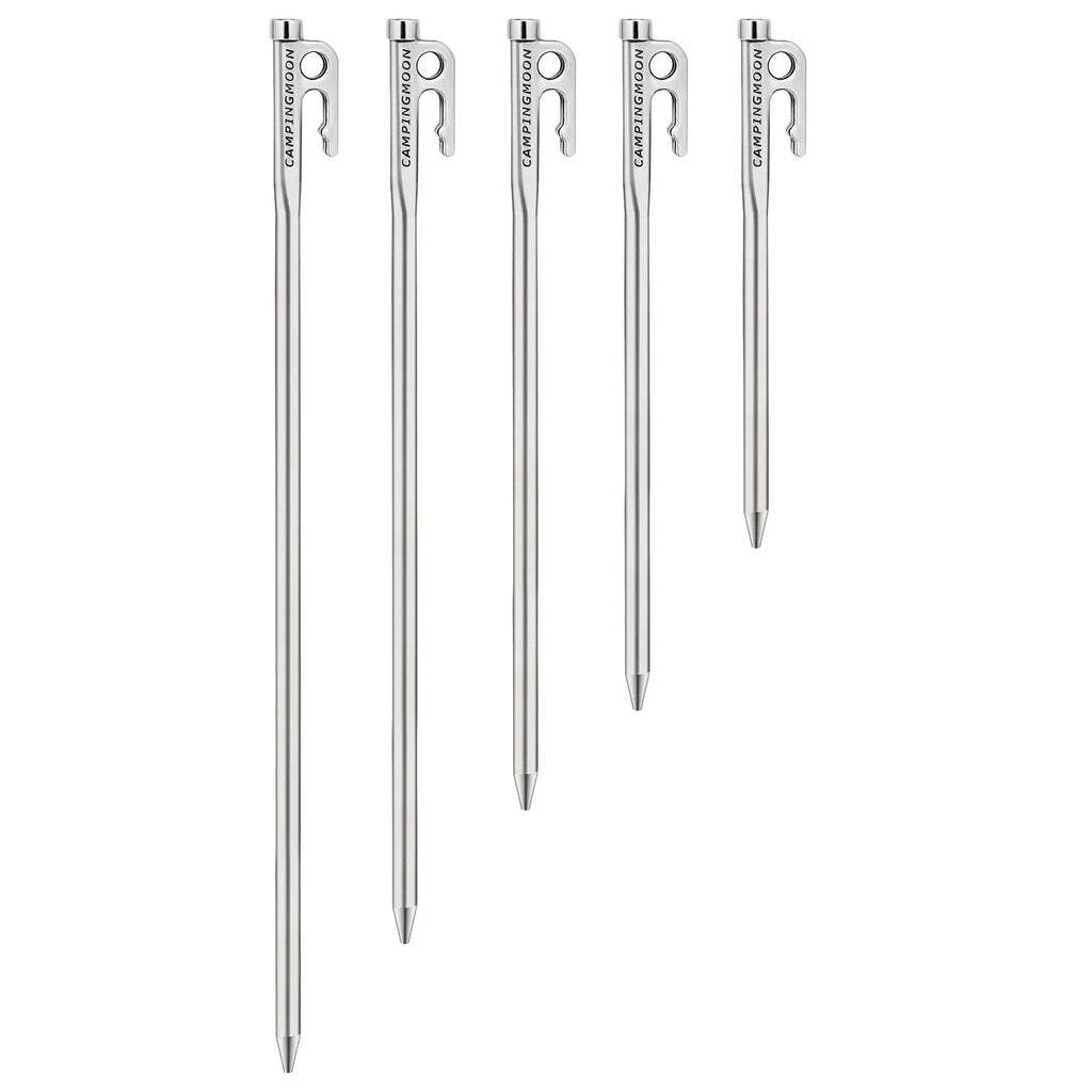 Heavy Duty Steel Tent Stakes Pegs with Hook and Hole Design P813529