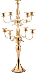 Tall 5 Candle Gold Taper Candle Holder Q5152
