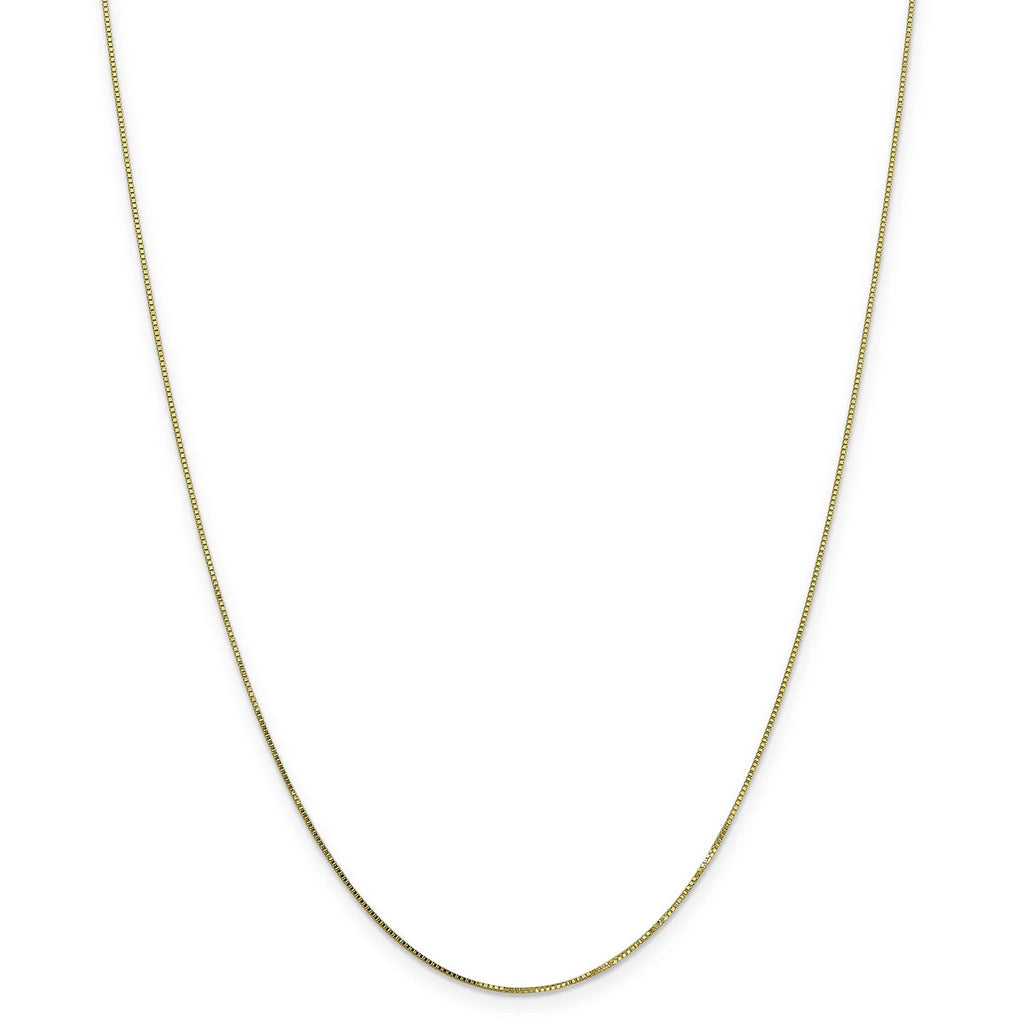 Real 10k Yellow Gold Box Chain Necklace P649