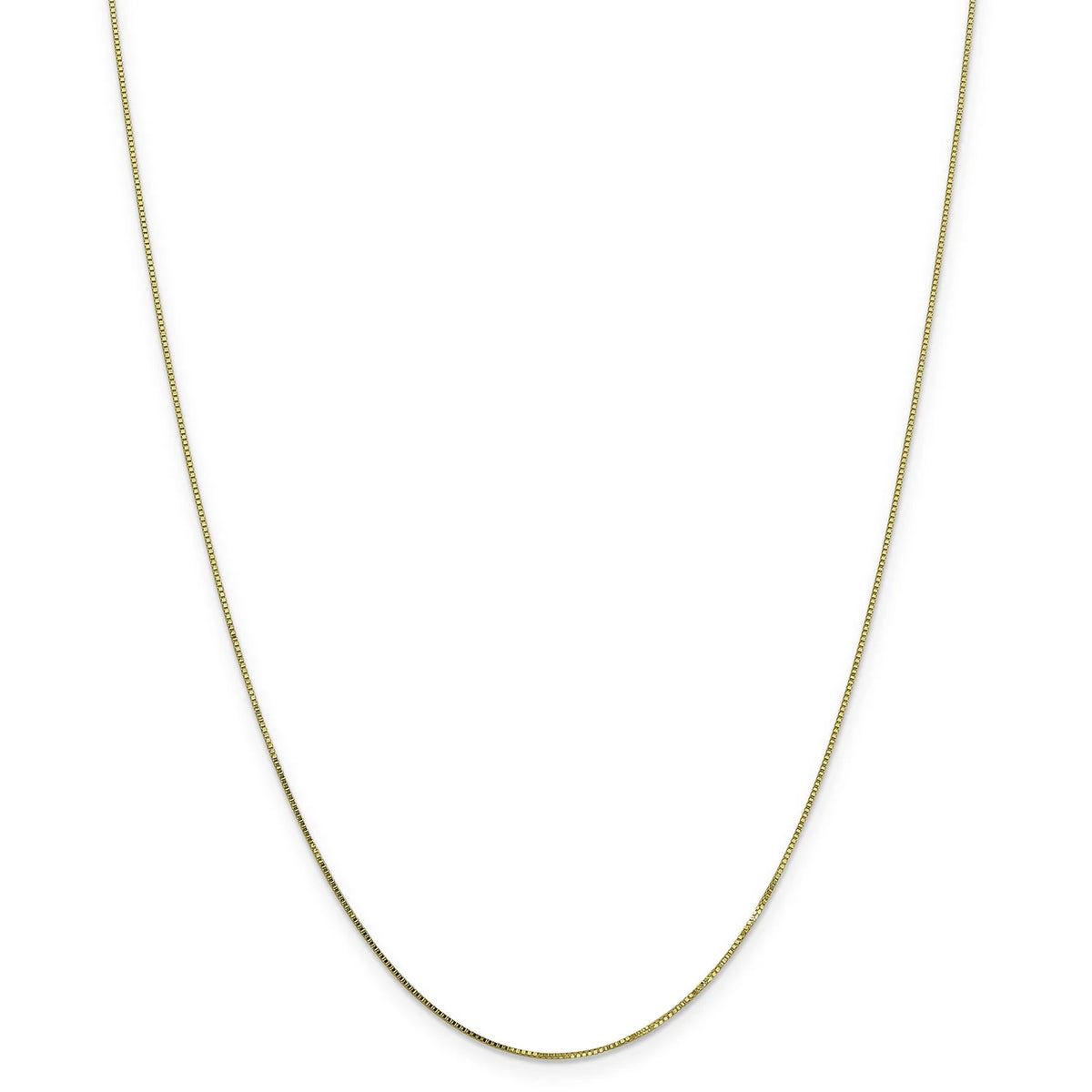 Real 10k Yellow Gold Box Chain Necklace P649
