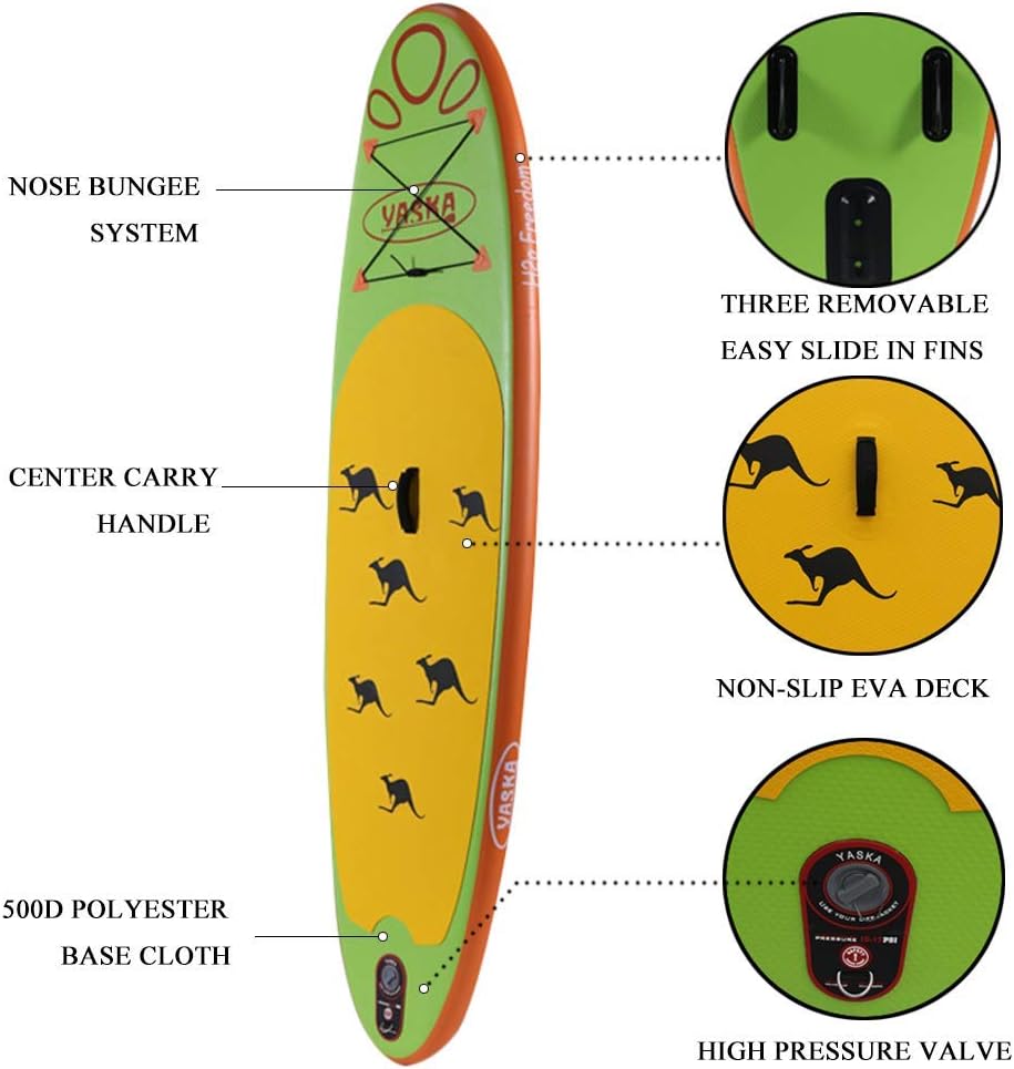 Kids Inflatable Stand Up Paddle Board with Hand Pump, Adjustable Aluminum Floating Paddle, Repair Kit, Rucksack and Bottom Fin D95527