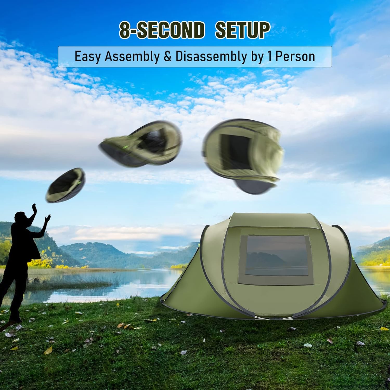 Pop Up Tent 4 Person with Carry Bag P201
