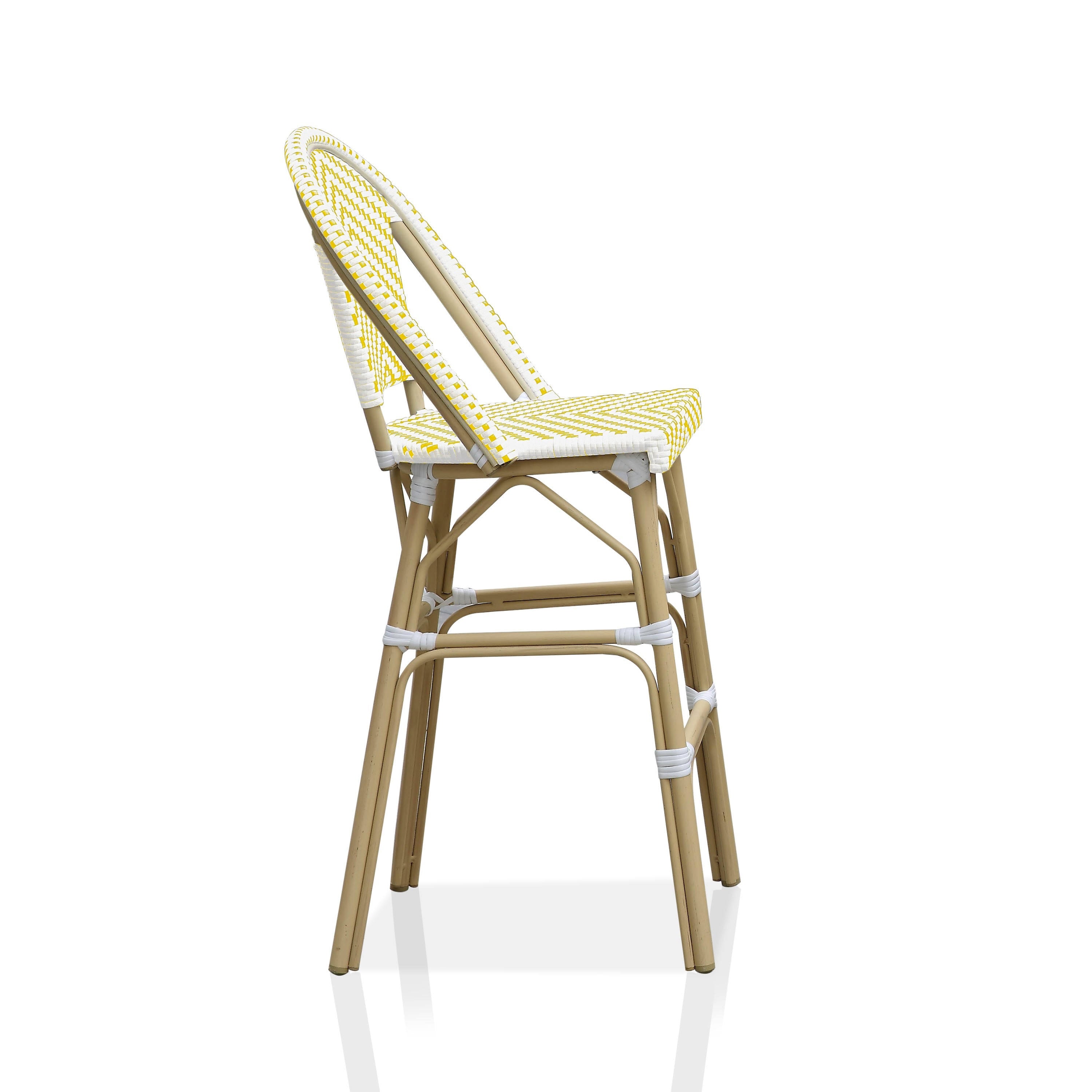 Natural Tone Patio Bar Chairs (Set of 2) Q21302