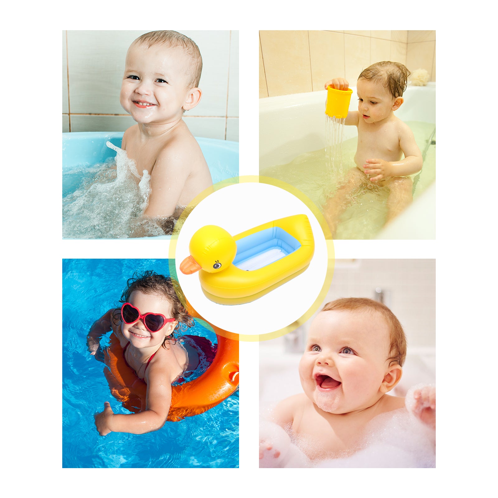 Inflatable Toddler Pool Tub Baby Swimming Bathtub X8811
