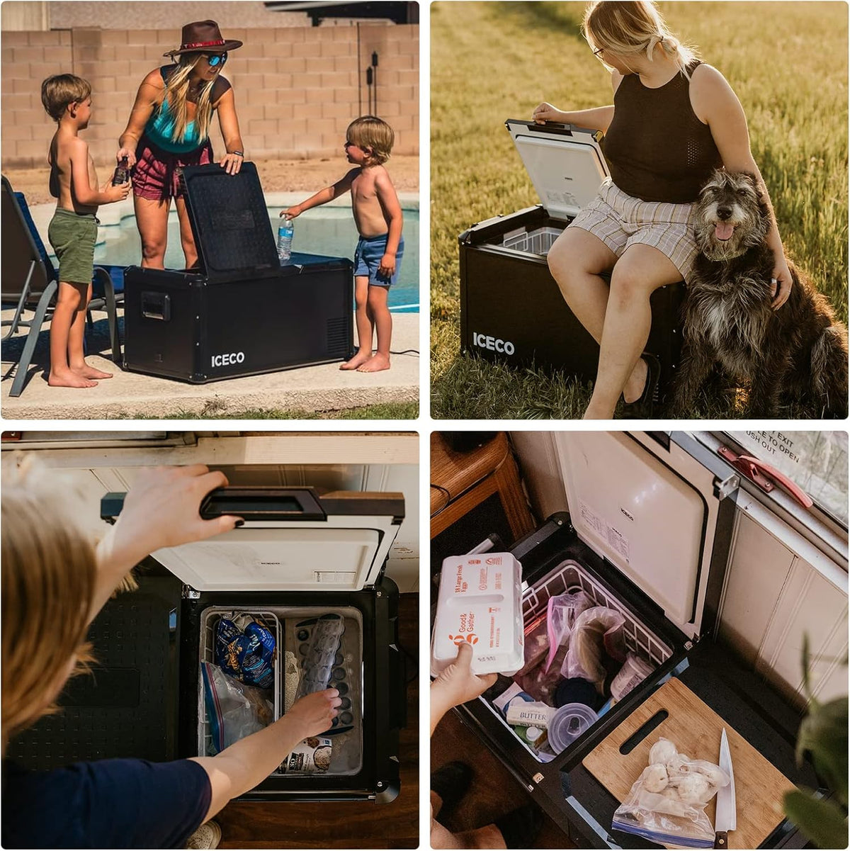 Portable Refrigerator, 75L Dual Zone Steel Compact Refrigerator T40856