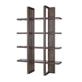 Walnut Oak Brown 4-Shelf Bookcase N19225