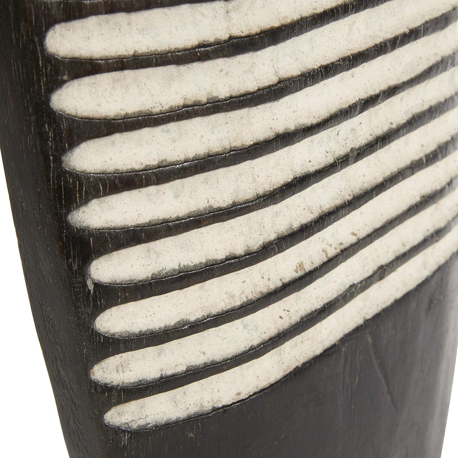 Hand-Carved Oval Wood Tikar Shield on Stand H63143