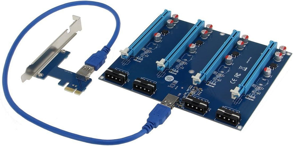 PCI Express 1X Slots Riser 4 Port Multiplier Pack of 2 B1629