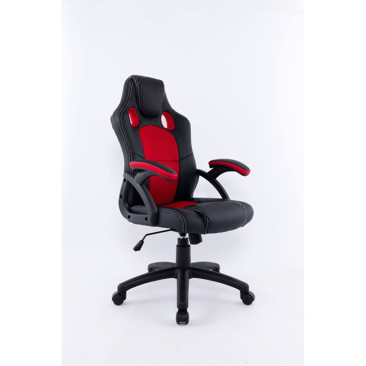 Ergonomic High-Back Executive Office Chair in Black Red J6538