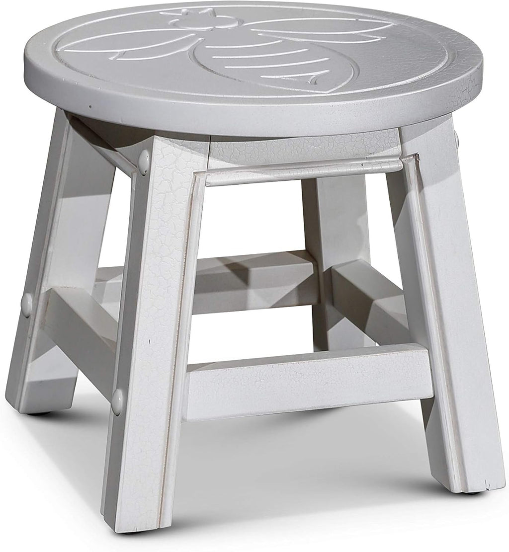 Espresso Carved Wooden Step Stool F56326
