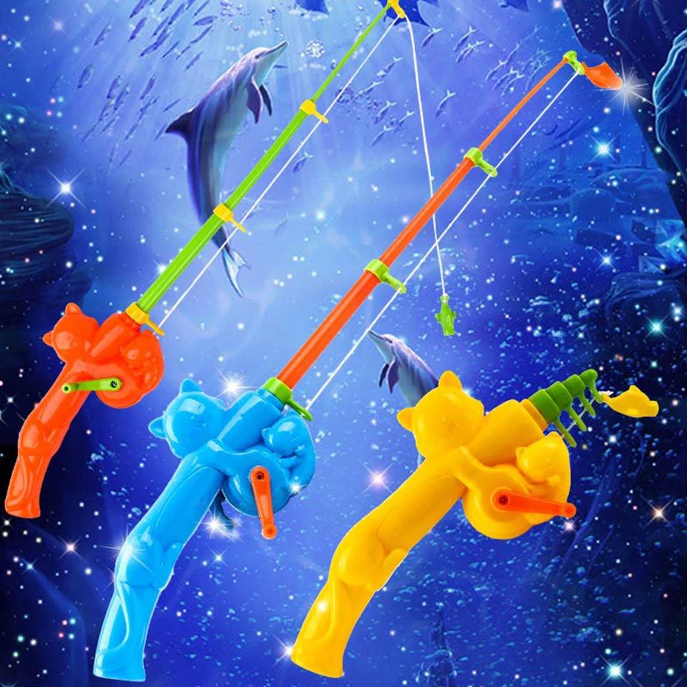 Magnetic Fish Rod Toy Retractable Pole for Kids J997