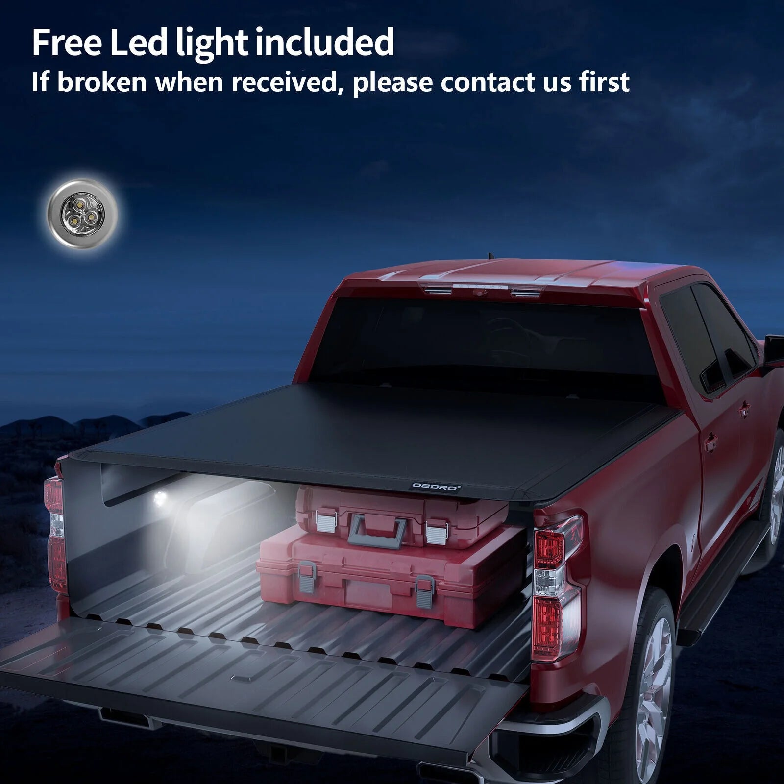 5.5ft Soft 4 Fold Truck Bed Tonneau Cover V212755