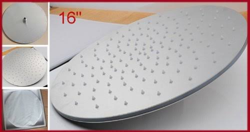 16 inch Ceiling Mount Rainfall LED Shower Head Stainless Steel H4281