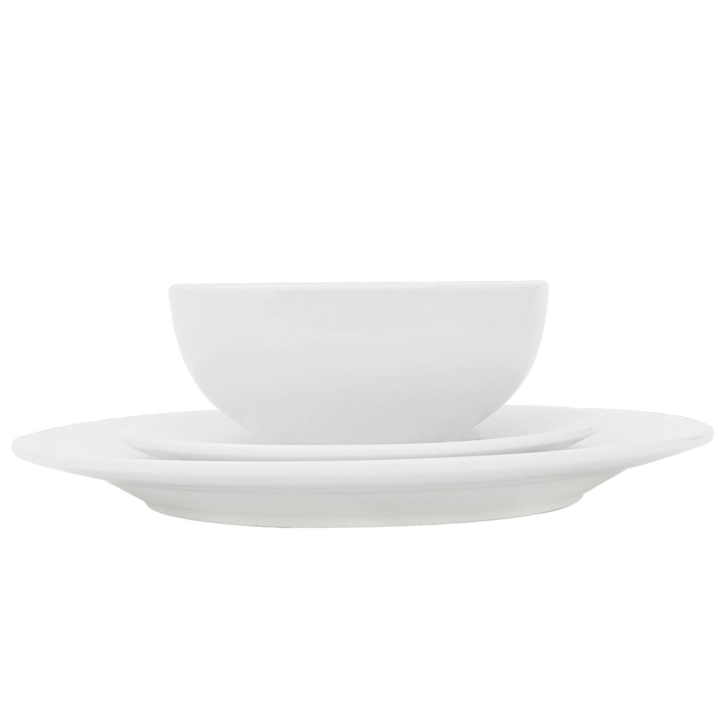White 18 Pc Dinnerware Set for 6 S15446