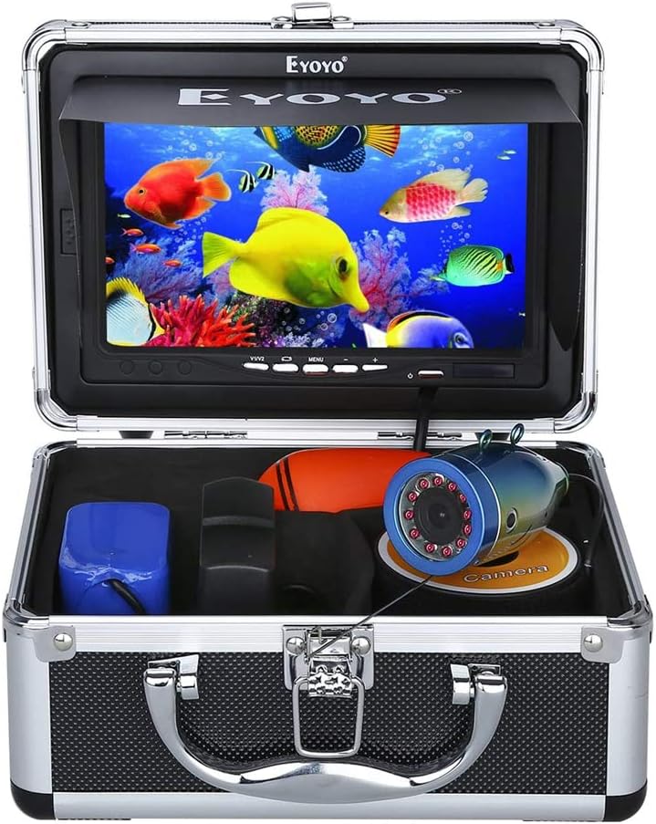 Portable Underwater Fishing Camera 7 inch LCD Monitor 1000TVL 12pcs IR Infrared Lights 50m Cable Y44234