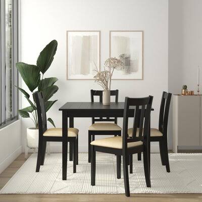 Black 4-Person Dining Set J4125