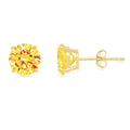 18k Yellow Gold Citrine Stud Earrings Q5903