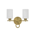 2 Light Bath Bar Warm Brass H650232