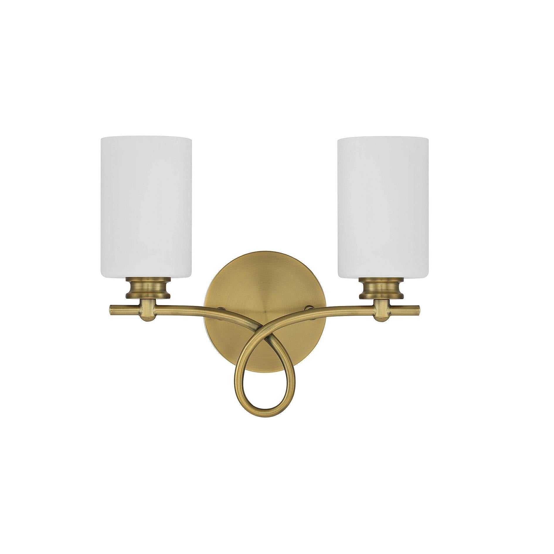 2 Light Bath Bar Warm Brass H650232