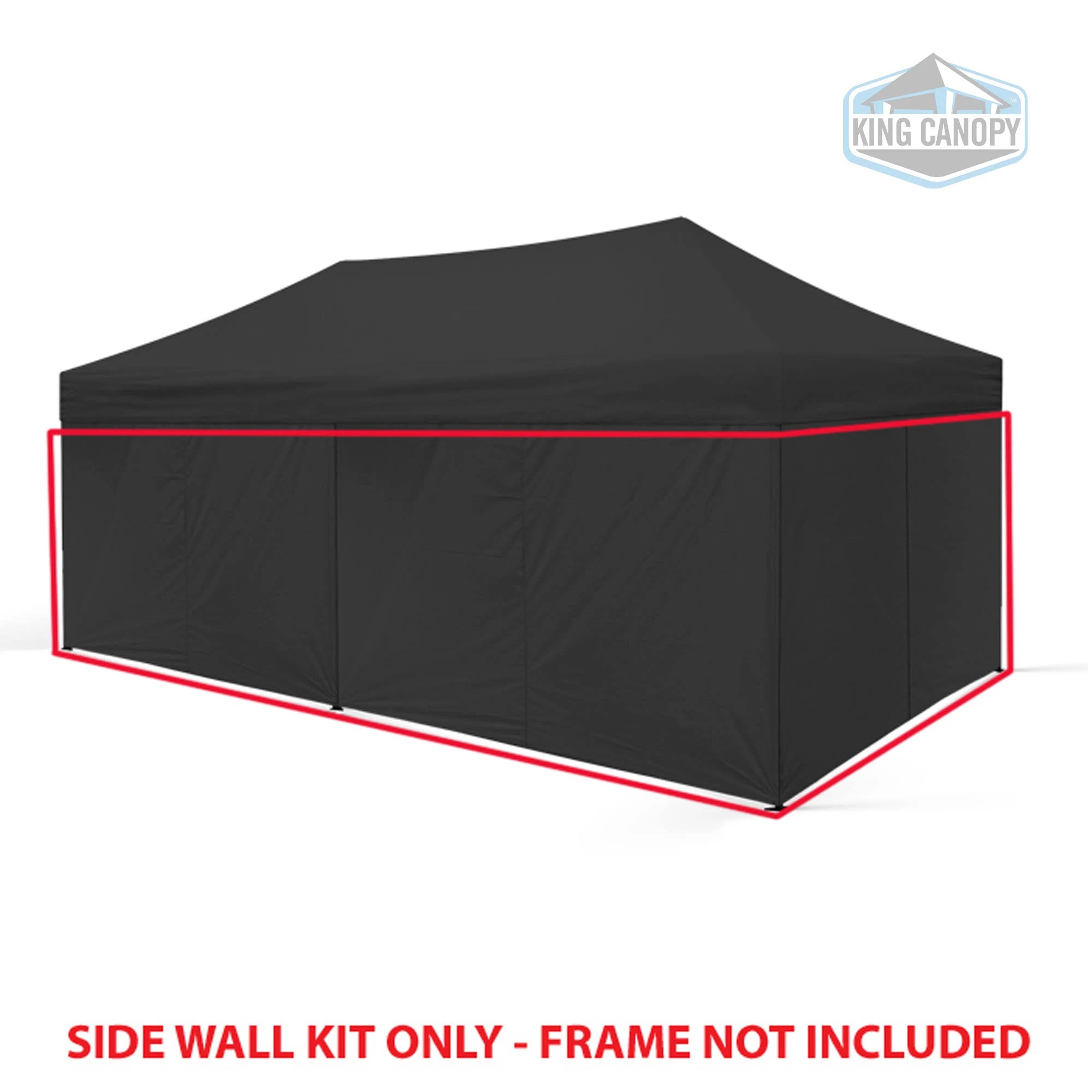 Black 10x20 Side Walls 6 Pack X4945