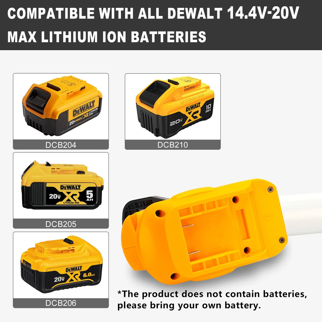 360° Outdoor Camping Lantern with Hooks, 26W 2000LM, for Dewalt 20V Li-ion Battery Q3193