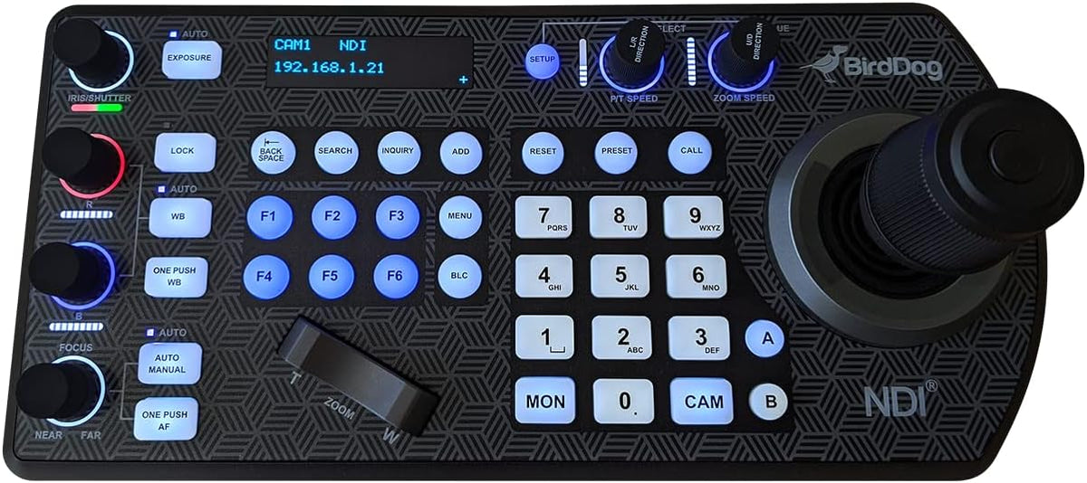 PTZ Keyboard Controller with NDI, VISCA, RS-232 and RS-422 Support P574