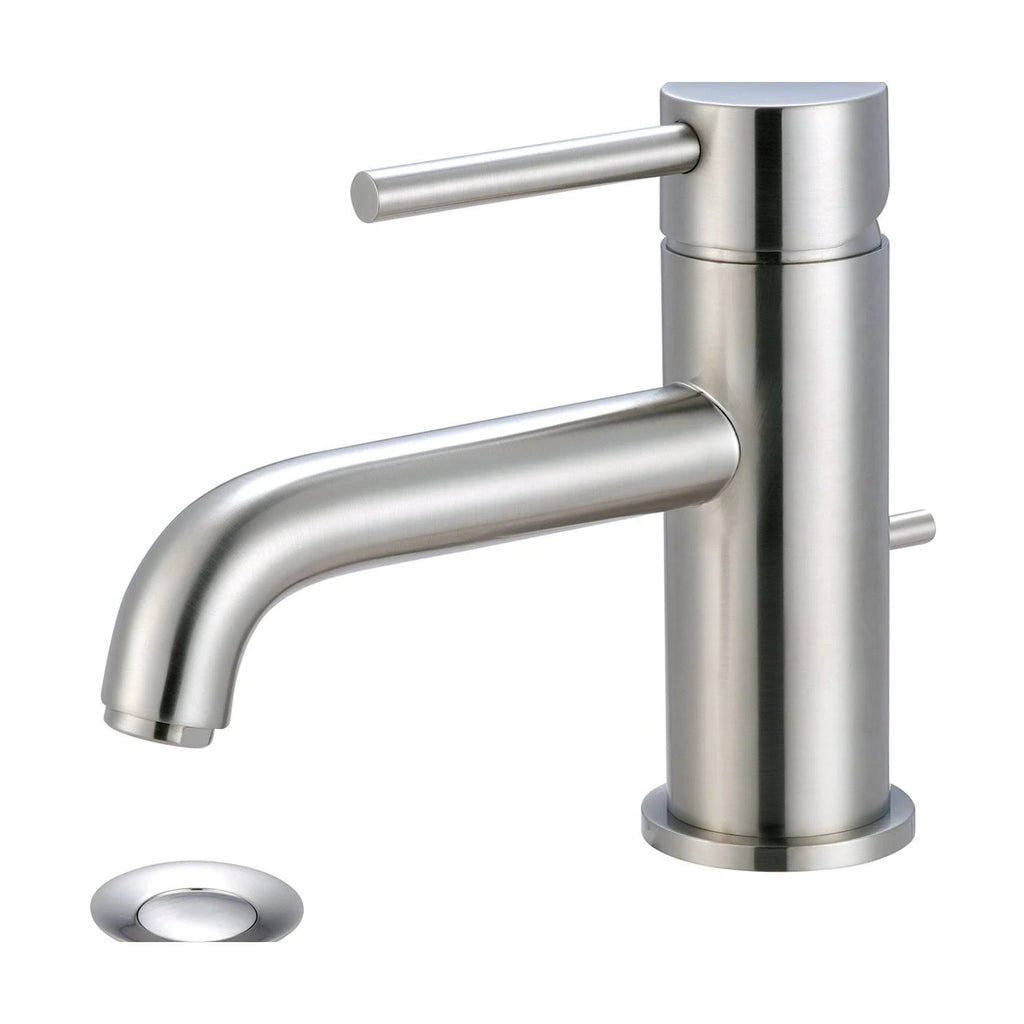 Brushed Nickel Single Hole Bathroom Faucet D66542
