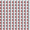 100 Pc 1.5 inch Soft Rubber Swivel Caster with Side Brake Red N2184