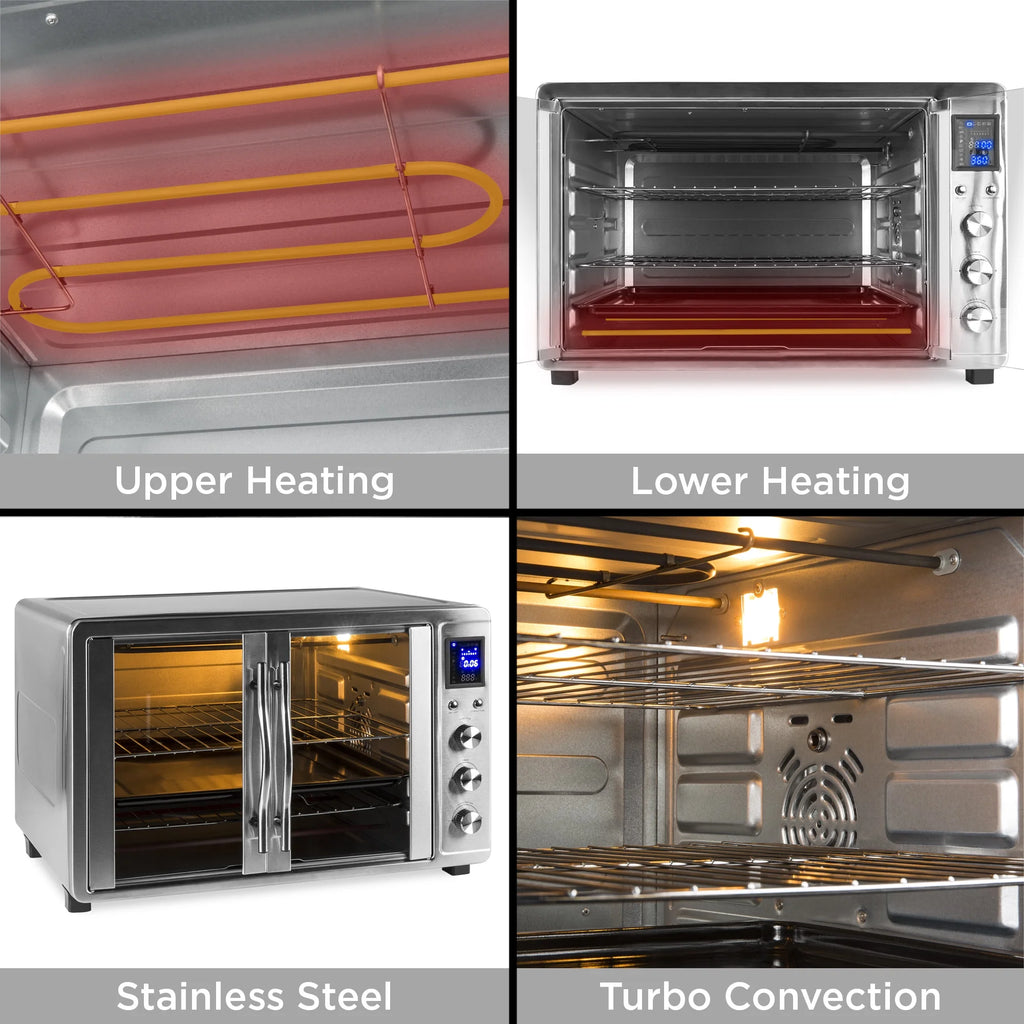 55L 1800W Countertop Turbo Convection Toaster Oven with French Doors Q245618