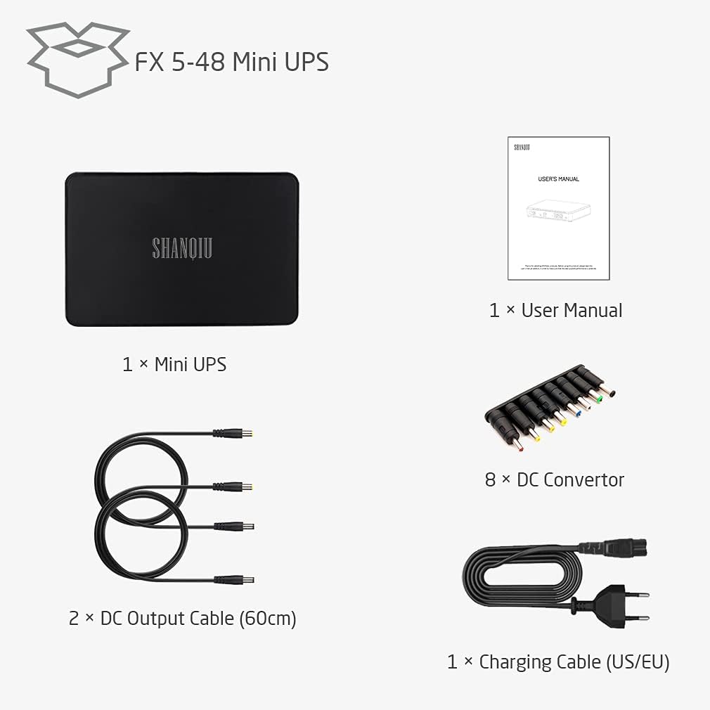 Mini UPS Battery Backup Uninterruptible Power Supply with 10000mAh Battery Pack Z25029