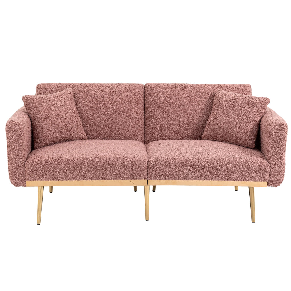 Velvet Sofa with Metal Feet W544