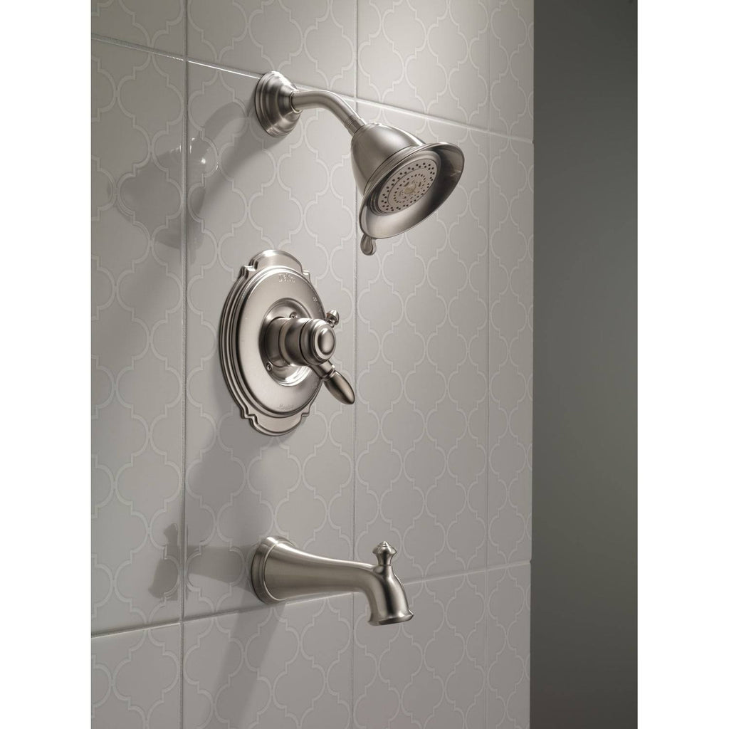Victorian Tub and Shower Trim Stainless Q8407