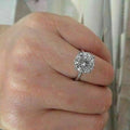 18K White Gold Diamond Engagement Ring Size 5 K24672