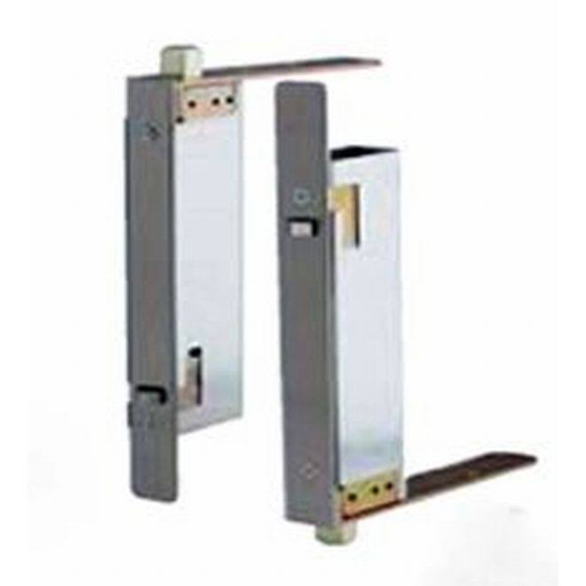 Pair of Automatic Flush Bolts for Wood Doors Satin Bronze Finish O24664