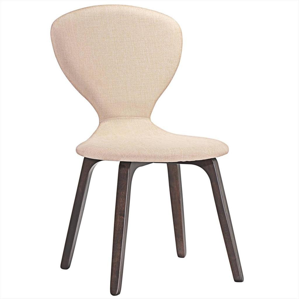Walnut Beige Dining Side Chair O5411