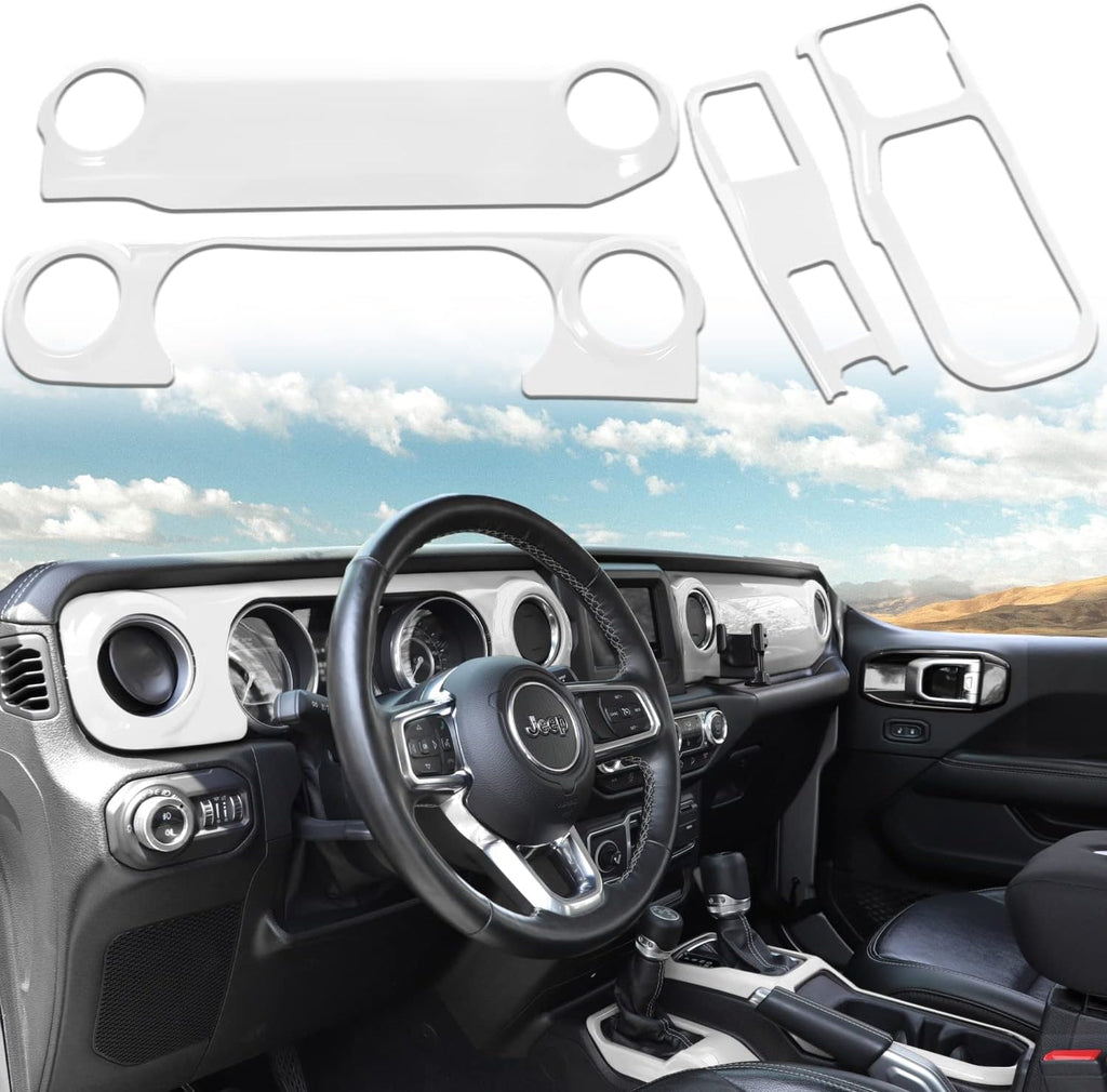 Purple Center Console Dashboard Trim Gear Shift Panel Cover 4PCS U971