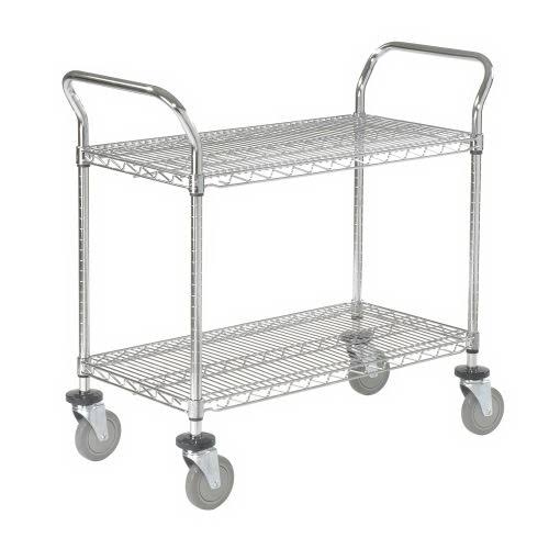 Chrome 2 Shelf Utility Cart B61906