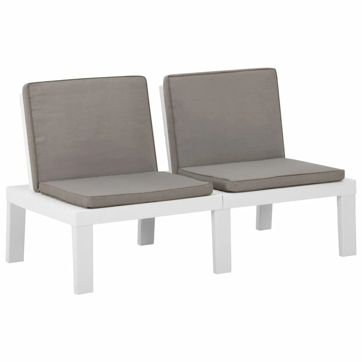 3 Piece Outdoor Patio Lounge Set with Anthracite Cushions, 2 Benches and Table G631