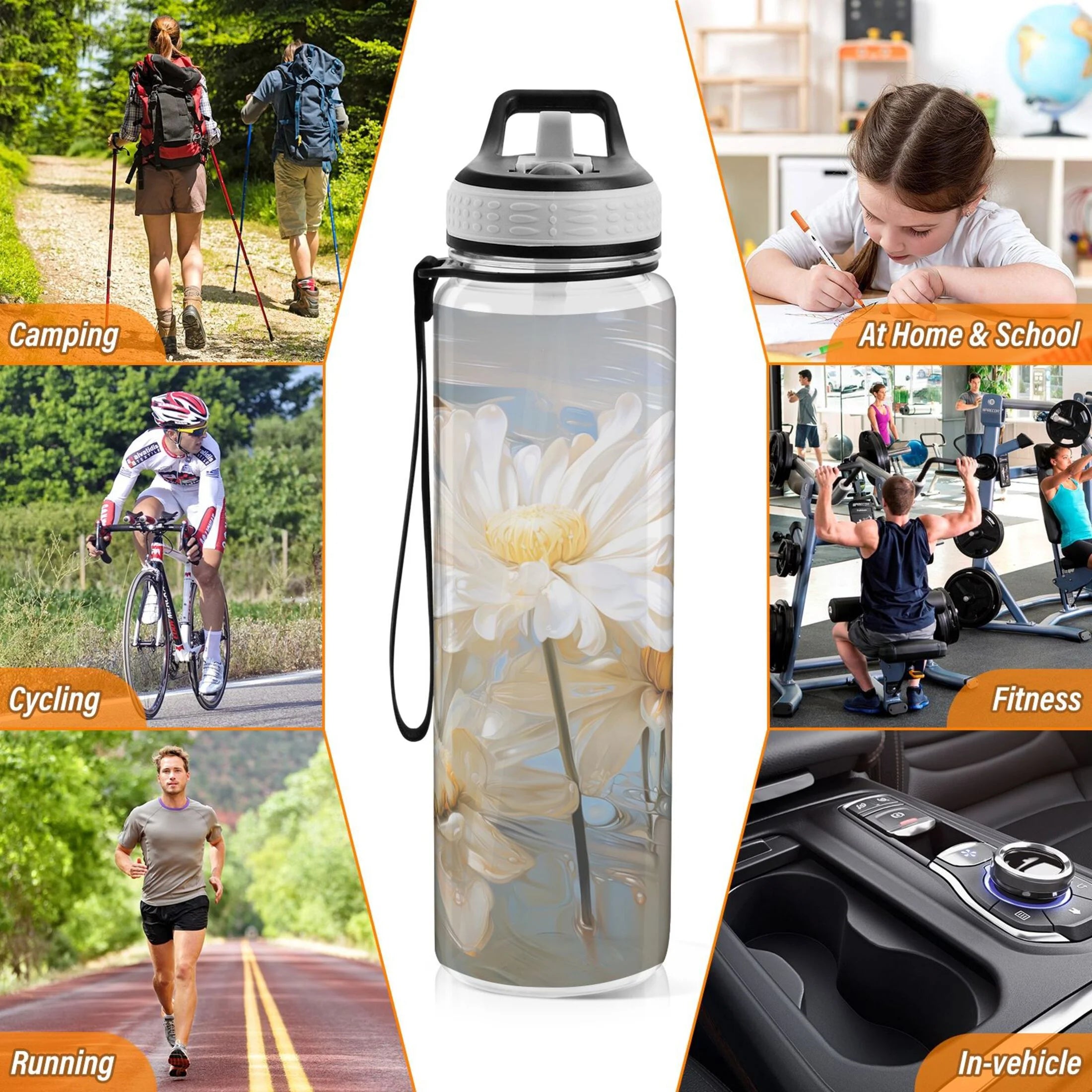 Clear Tritan 32oz Water Bottle with Straw T27020
